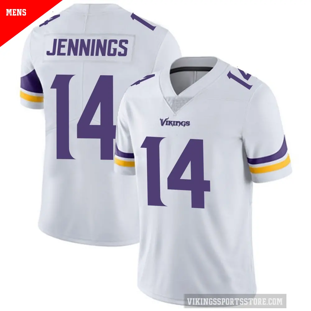 Men's Minnesota Vikings ＃14 Jauan Jennings White Limited Vapor Untouchable Jersey