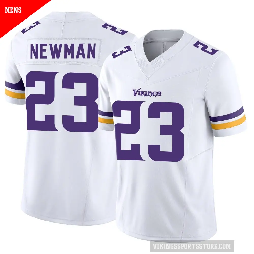 Men's Minnesota Vikings ＃23 Terence Newman White Limited Vapor F.U.S.E. Jersey