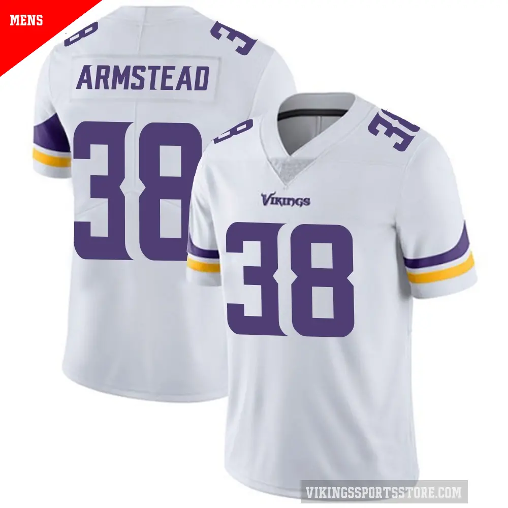 Men's Minnesota Vikings ＃38 Da'Veawn Armstead White Limited Vapor Untouchable Jersey