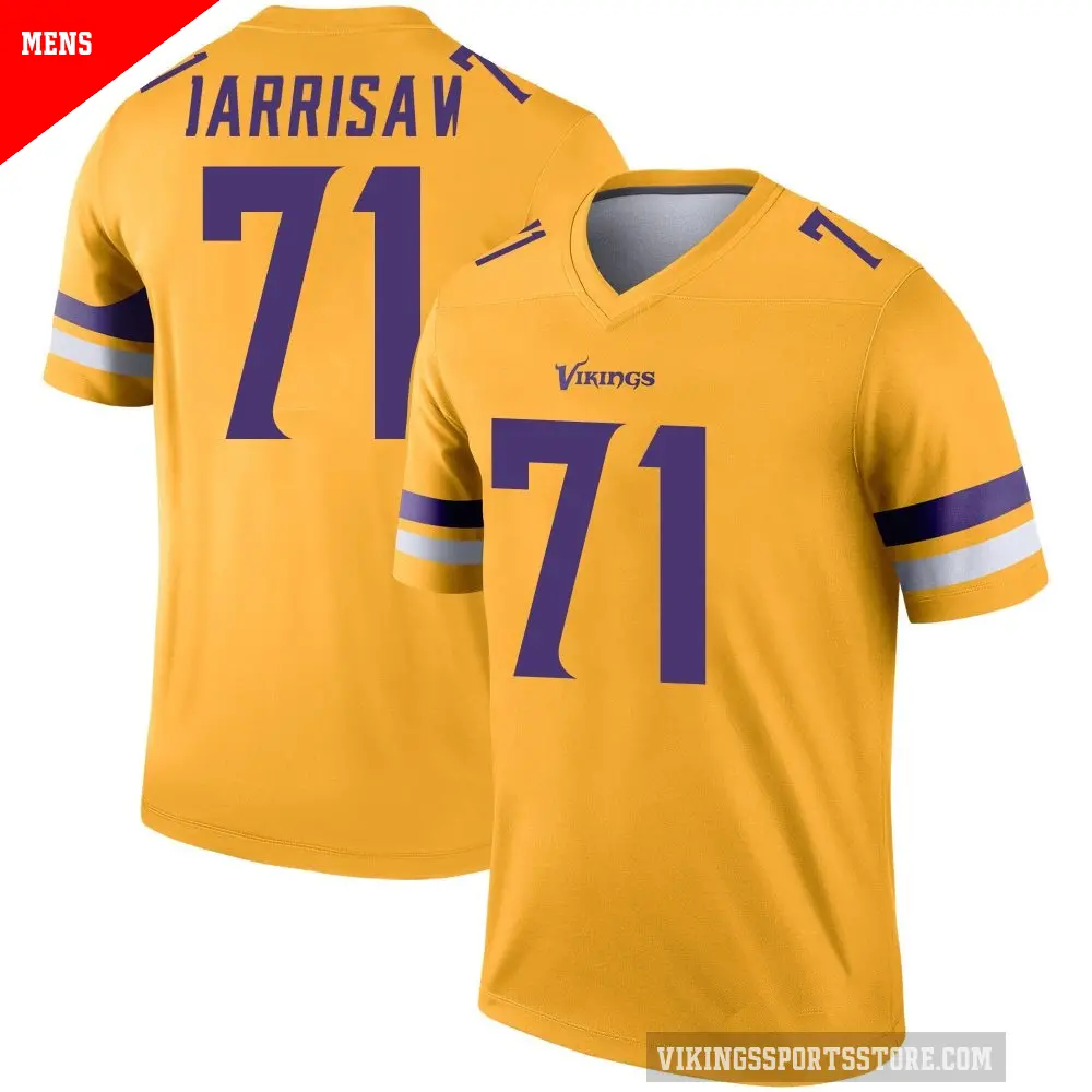 Men's Minnesota Vikings ＃71 Christian Darrisaw Gold Legend Inverted Jersey