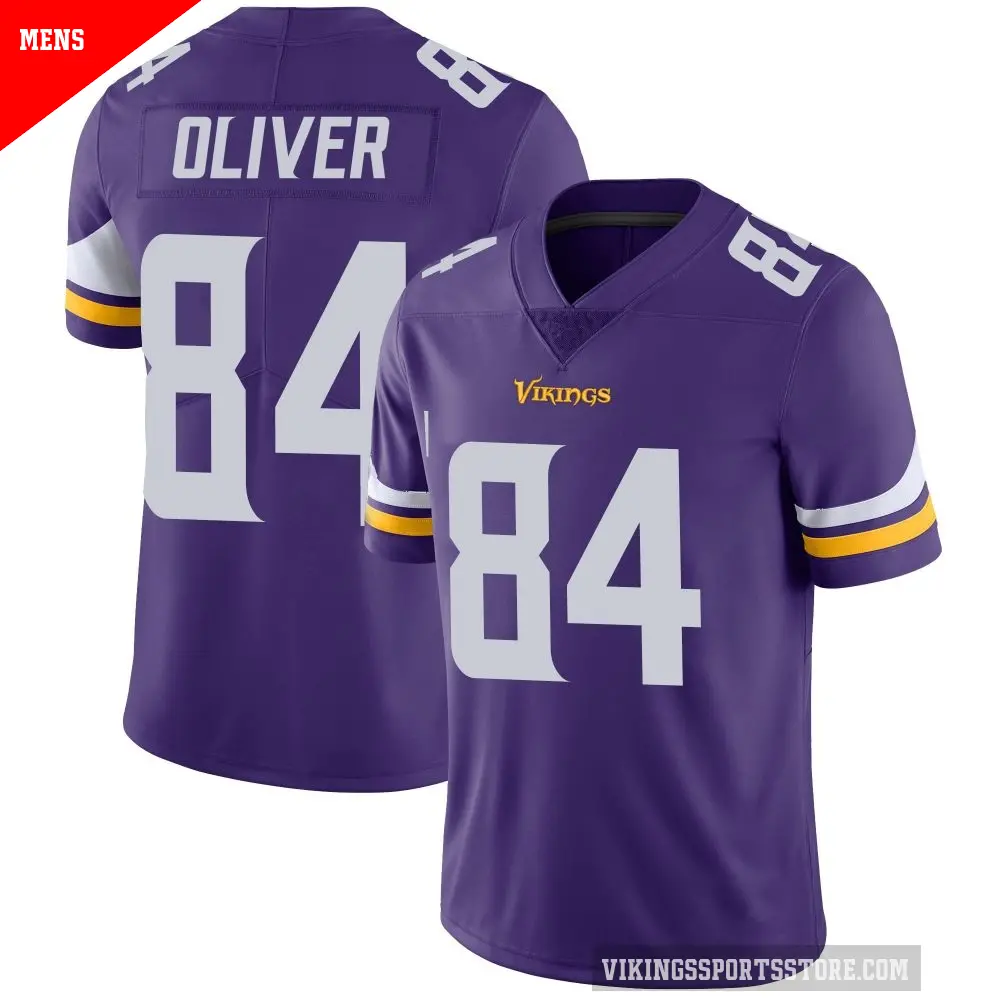 Men's Minnesota Vikings ＃84 Josh Oliver Purple Limited Team Color Vapor Untouchable Jersey