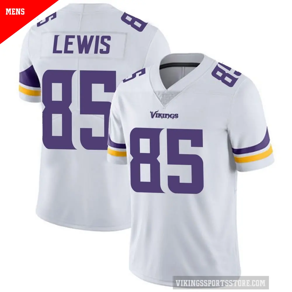 Men's Minnesota Vikings ＃85 Robert Lewis White Limited Vapor Untouchable Jersey