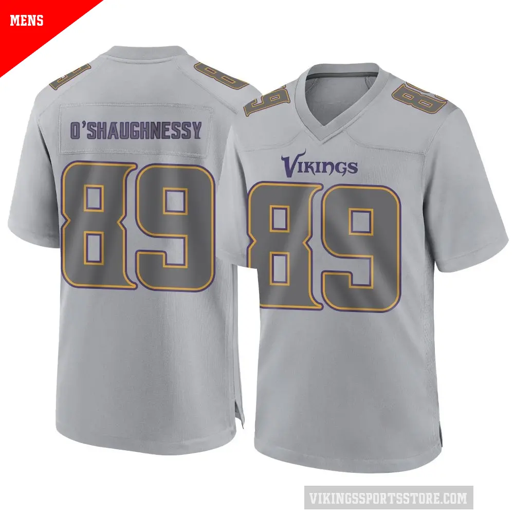 Men's Minnesota Vikings ＃89 James O'Shaughnessy Gray Game Atmosphere Fashion Jersey