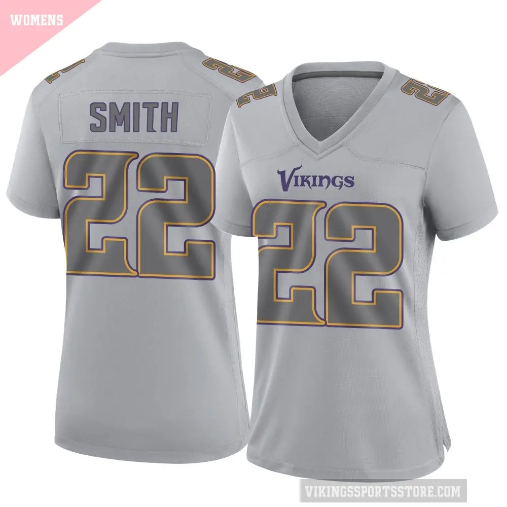 Women's Minnesota Vikings ＃22 Harrison Smith Gray Game Atmosphere Fashion Jersey
