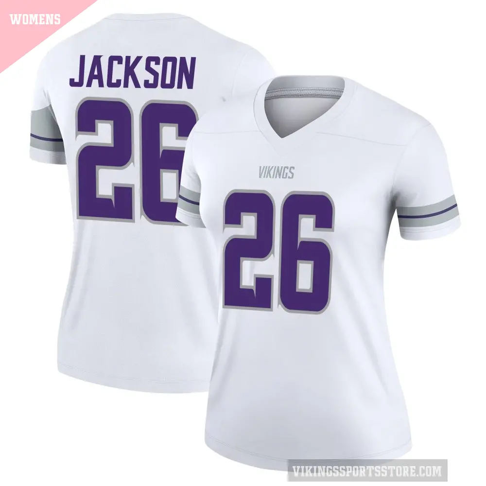 Women's Minnesota Vikings ＃26 Theo Jackson White Legend Alternate Jersey