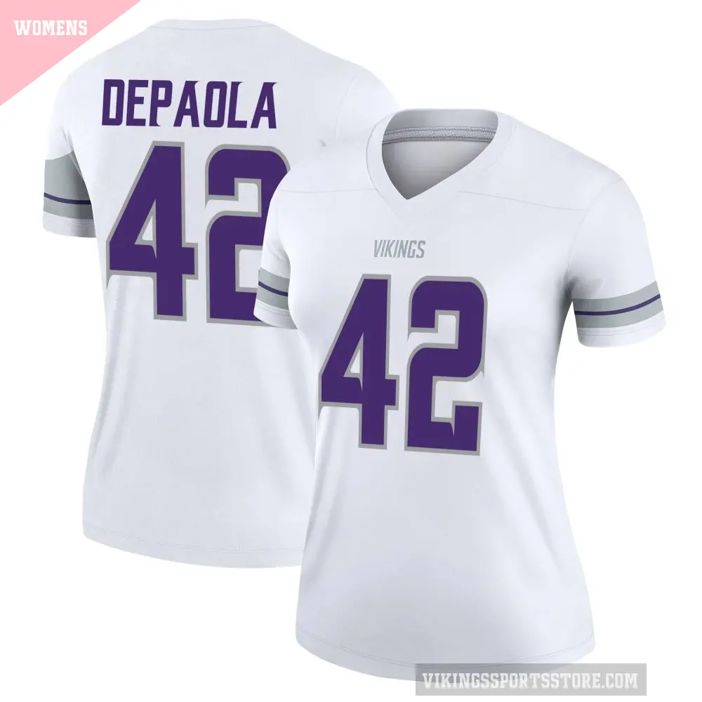 Women's Minnesota Vikings ＃42 Andrew DePaola White Legend Alternate Jersey