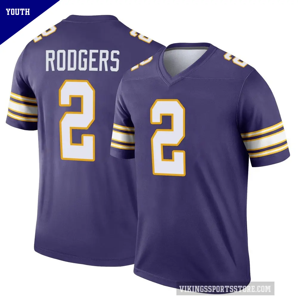Youth Minnesota Vikings ＃2 Isaiah Rodgers Purple Legend Classic Jersey
