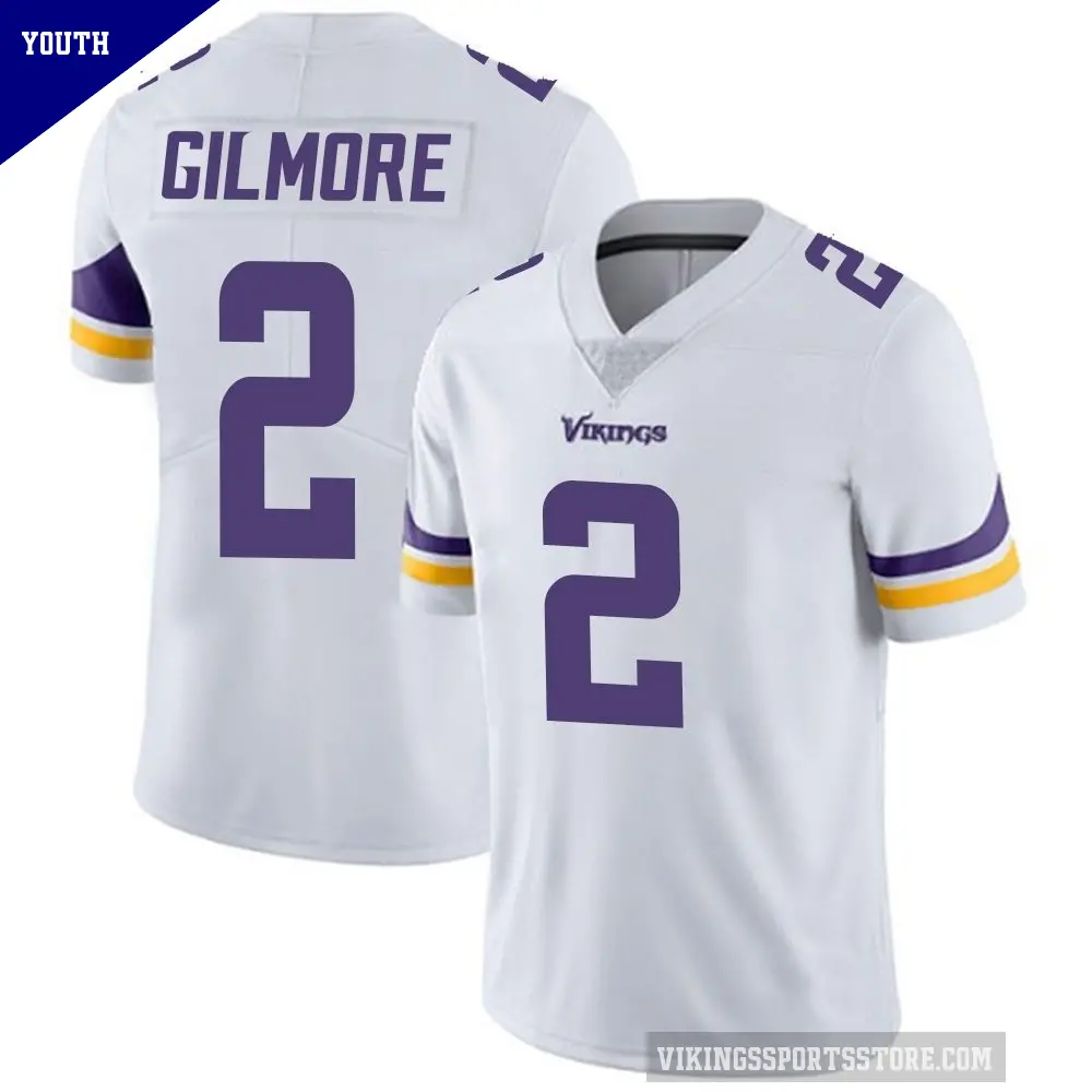 Youth Minnesota Vikings ＃2 Stephon Gilmore White Limited Vapor Untouchable Jersey